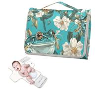 Matelas à langer réutilisable avec poche en tissu Grenouille verte pour table à langer avec oreiller intégré Cambiador de pa?ales para Bebes