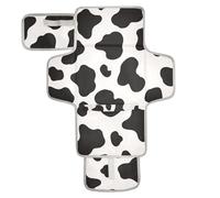 Matelas à langer réutilisable avec poche en tissu imperméable pour bébé fille et garçon Motif vache Noir/blanc