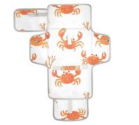 Matelas à langer réutilisable avec poche en tissu pour bébé, motif crabe orange, pour mamans, papas, cambiador de pa?ales para Bebes