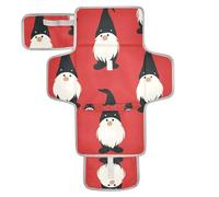 Matelas à langer réutilisable avec poche en tissu pour mamans, papas, nains noirs et blancs, rouge