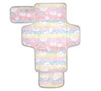 Matelas à langer réutilisable avec poche en tissu - Tapis à langer léger et pliable - Robe de princesse - Motif couronne de dessin animé