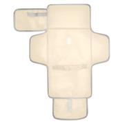 Matelas à langer réutilisable en forme d'amande blanche unie pure pour bébé avec poche en tissu pour table à langer pour maman, papa, cambiadores de pa?ales para Bebes