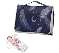 Matelas à langer réutilisable et facile à nettoyer avec poche à mouchoirs, plumes de tarrot mystère, matelas à langer de voyage pour nourrisson, kit de voyage cambiadores de pa?ales para Bebes