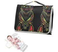 Matelas à langer réutilisable pour bébé avec poche à mouchoirs, couleur cyber fluorescente, tapis à langer portable avec oreiller intégré cambiador de pa?ales para Bebes