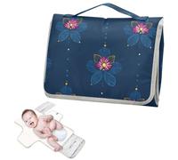 Matelas à langer réutilisable pour bébé avec poche à mouchoirs Flor De Mayo Bleu nuit Matelas à langer pour table pour mamans papas cambiadores de pa ales para Bebes