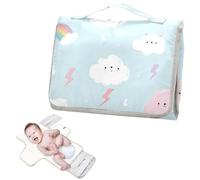 Matelas à langer réutilisable pour bébé avec poche à mouchoirs, joli nuage arc-en-ciel, matelas à langer pour bébé, kit de voyage cambiador de pa?ales para Bebes