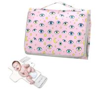 Matelas à langer réutilisable pour bébé avec poche à mouchoirs, mauvais œil, rose, tapis à langer portable pour nouveau-nés, filles et garçons, cambiadores de pa?ales para Bebes