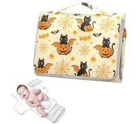 Matelas à langer réutilisable pour bébé avec poche à mouchoirs, motif chat noir, sorcière, tapis à langer magique pour bébé, pour maman, papa, cambiador de pa?ales para Bebes