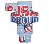 Matelas à langer réutilisable pour bébé avec poche à mouchoirs - Motif drapeau américain bleu du 4 juillet