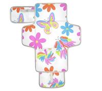 Matelas à langer réutilisable pour bébé avec poche à mouchoirs - Motif floral coloré - Tapis à langer pour table à langer - Station de voyage pour bébé - Kit cambiadores de pa?ales para Bebes