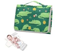 Matelas à langer réutilisable pour bébé avec poche à mouchoirs Naughty Americas Alligator Matelas à langer imperméable léger et pliable Cambiadores de pa?ales para Bebes