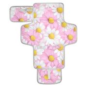 Matelas à langer réutilisable pour bébé avec poche en tissu pour table à langer avec oreiller intégré Sweet Daisy Valentine