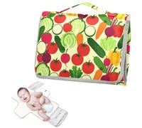 Matelas à langer réutilisable pour bébé avec poche en tissu - Tapis à langer végétarien pour les amateurs de légumes pour table nouveau-nés filles et garçons cambiadores de pa ales para Bebes