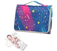 Matelas à langer réutilisable pour bébé avec poche en tissu Vector Star Coloré Voyage Matelas à langer pour bébé pour mamans, papas cambiadores de pa?ales para Bebes