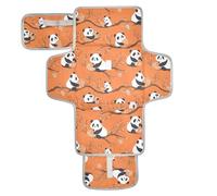 Matelas à langer réutilisable pour enfant avec poche à mouchoirs, tapis à langer portable pour bébé, kit de station de voyage, dessin animé, œuf de Pâques mignon panda