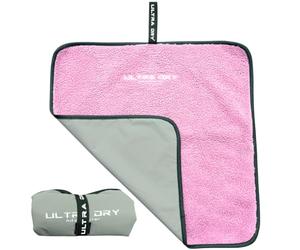 Matelas à langer ultra sec pour se changer, surfer et natation, compact, portable et doux, résistant à l'eau, rose/gris