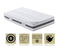 Matelas à Mémoire de Forme 65 Kg/m3 70x190 x 23,5 cm Ferme - 7 Zones de Confort - Ame Poli Lattex Haute Résilience - Hypoallergénique