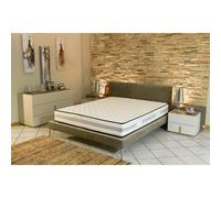 Matelas à Mémoire de Forme 65 Kg/m3 80x190 x 23,5 cm Très Ferme - 7 Zones de Confort - Ame Poli Lattex Haute Résilience - Hypoallergénique Blanc