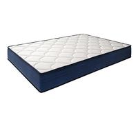 Matelas à mémoire de Forme, Modèle Memory/Mousse viscoélastique, 140 x 180 x 18 cm - Toutes Dimensions, Blanc et Bleu