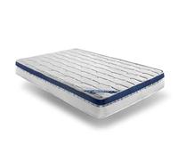 Matelas à mémoire de Forme, Modèle Omega/Mousse viscoélastique, 120 x 180 x 22 cm - Toutes Dimensions, Blanc et Bleu