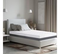 Matelas à mémoire de Forme pour lit Double 100% fabriqué en Italie, orthopédique, Moyen-Rigide, Amortissement des Points de Pression, hypoallergénique, antibactérien et Anti-acariens | 80 x 200