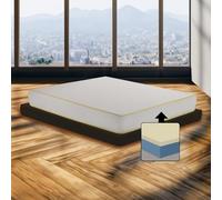 Matelas à mémoire de forme simple 90 x 195 cm, matelas orthopédique semi-rigide contre les maux de dos, hauteur 20 cm, matelas à mémoire de forme qui ne chauffe pas avec rembourrage hypoallergénique -