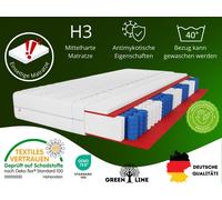 matelas à ressorts ensachés 7 ZONES Lambada 140X200 cm, matelas à ressorts degré de fermeté H3, hauteur env. 15 cm, couleur : blanc, housse incluse