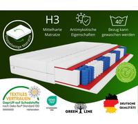 matelas à ressorts ensachés 7 ZONES Salsa 90X200 cm, matelas double face degré de fermeté H3, hauteur env. 18 cm, couleur : blanc, housse incluse