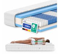 Matelas à ressorts ensachés 70x180 avec 1000 ressorts et 7 zones de confort - Soutien et adaptabilité parfaits - Matelas 70 x 180 cm 24 cm epaisseur - Matelas orthopédique 70/180 - équilibré