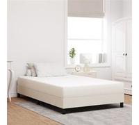 Matelas à ressorts ensachés Crème Medium 120x190x20 cm Tissu