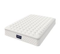 Matelas à ressorts ensachés en mousse froide 7 zones, 140 x 200 cm, 100 % certifié Oeko-Tex sans substances nocives, housse en microfibre matelassée, sommeil d'essai de 100 nuits, dureté H3, hauteur