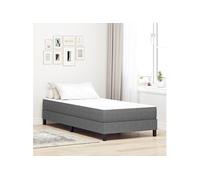 Matelas à ressorts ensachés Gris clair Médium 100x200x20 cm Tissu