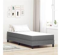Matelas à ressorts ensachés Gris clair Médium 100x200x20 cm Tissu
