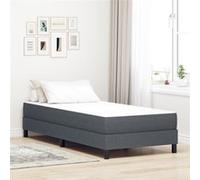 Matelas à ressorts ensachés gris foncé Medium 90x200x20 cm en tissu