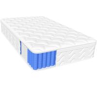 Matelas à ressorts ensachés Lexzurn Matelas 7 zones, ergonomique, H3,respirant Hauteur 28 cm, 9 couches de confort, charge maximale jusqu'à 150 kg, soutien orthopédique, système de ressorts extra-robu