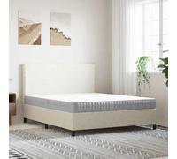 Matelas à ressorts ensachés, moyen, 160 x 200 cm, blanc | Fermeté moyenne, tissu 100 % polyester, mousse et coussin isolant, motif jacquard, hauteur 19 cm