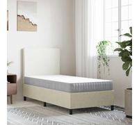 Matelas à ressorts ensachés, moyen, 80 x 200 cm | Tissu 100 % polyester, couche en mousse, rembourrage isolant, motif jacquard, hauteur 19 cm, compression en boîte