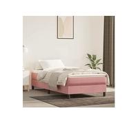 vidaXL Matelas à ressorts ensachés pour enfants 4016551 velours rose 80 x 160 cm
