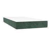 Matelas à ressorts ensachés, taille moyenne, vert foncé, 120 x 190 x 20 cm, housse en velours, élastique, respirant, ergonomique, pour chambre à coucher, lit d'appoint, chambre d'enfant, avec mousse