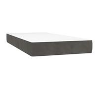 Matelas à ressorts ensachés velours gris foncé 80 x 210 x 20 cm fermeté | Mousse à mémoire de forme, absorption des chocs, soutien adaptable, ressorts indépendants, utilisation quotidienne
