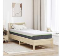 Matelas à ressorts ensachés - vidaXL - 80x200 cm - Blanc et Gris - Mousse à mémoire de gel - Fermeté moyennement douce