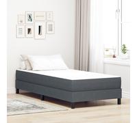 Matelas à ressorts ensachés vidaXL Gris foncé Moyenne 90x190x20 cm Tissu