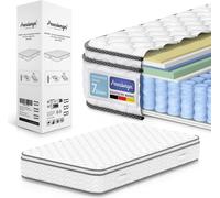 Matelas à ressorts ensachés VIKTORIA 120x200 cm - Topper intégré ; hauteur 25cm ; dureté mixte H4, H3, H2 ; matelas 7 zones - Matelas à ressorts ensachés avec une grande élasticité ponctuelle