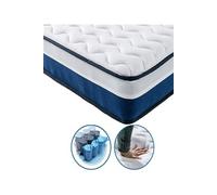 Matelas alexis a Ressorts Ensaches + 4 cm Memoire de Forme 80 Kg/m3 - 70x190 Hauteur +/- 25,50 cm - Accueil Moelleux - Soutien Equilibre - 7 Zones de