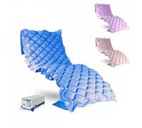 Matelas anti-escarres à air alternée Mobiclinic Mobi 1 200 x 90 cm Moteur à compresseur PVC médical ignifugé Bleu