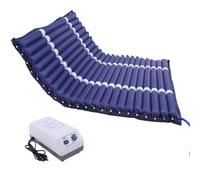 Matelas Anti-Escarres avec Pompe, Prévention des Ulcères et Escarres, Matelas à Pression Alternée Imperméable pour Personnes Âgées et Alitées, Lit Gonflable Anti-escarre, Bleu,195cm*130cm*10cm