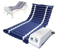 Matelas anti-escarres, coussin d'air à bulles alternées avec pompe réglable pour la prévention des ulcères de plaie de pression et des maux de lit, coussin de soins pour personnes âgées