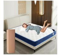 Matelas anti-pression hybride 20 cm 90 x 200 cm ressorts ensachés avec mousse à mémoire de forme haute fermeté soutien ergonomique respirant et durable pour un confort ultime