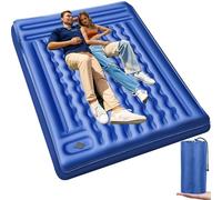 Matelas Autogonflant 2 Personnes 12cm - Tapis de Camping Matelas Gonflable Double Ultraléger avec Pompe à Pied et Oreillers, Matelas d’Extérieur Confortable pour Randonnée, Trekking et Bivouac