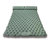 Matelas Autogonflant 2 Personnes, 200 × 120 × 6 cm, 1,5 kg, Gonflage en 30 s par Pression au Pied, Imperméable (Vert Kaki)